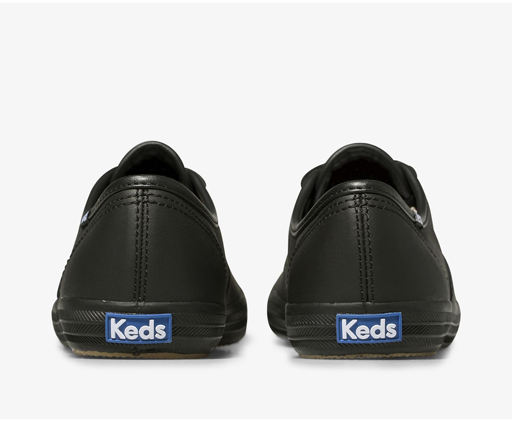 Keds Womens Sneakers Black - Champion Originals Leather - 650AZSHDL